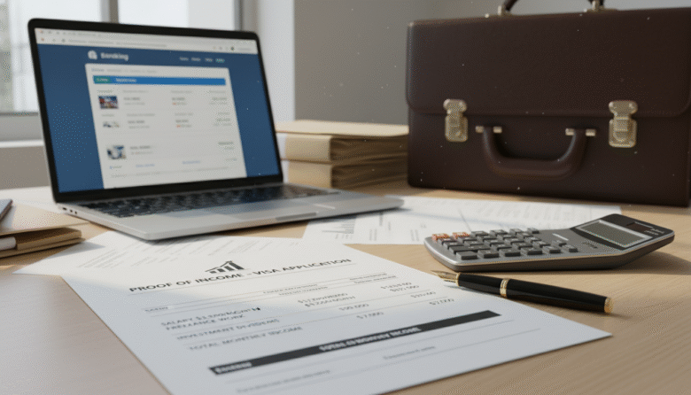 proof of income documents for visas